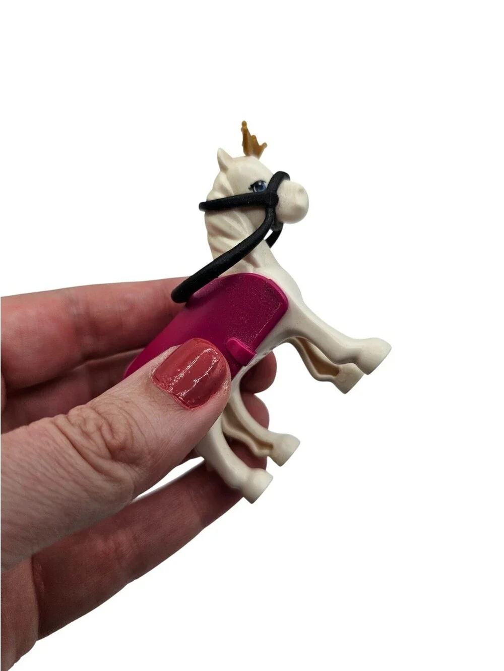 Lego Friends Mias White Horse Animal Figurine White w/ Purple Accessories